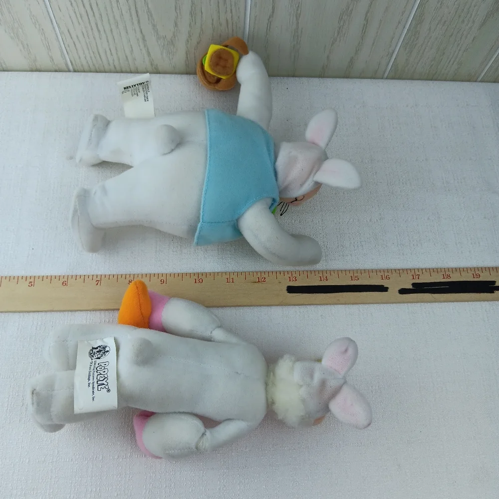 Popeye's Popeye An Wimpy As Bunny Rabbit plush 12" basket w hamburger plush 2004 - Picture 15 of 15